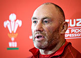 Wales assistant coach Robin McBryde in press conference