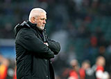 Warren Gatland before kick off at Twickenham