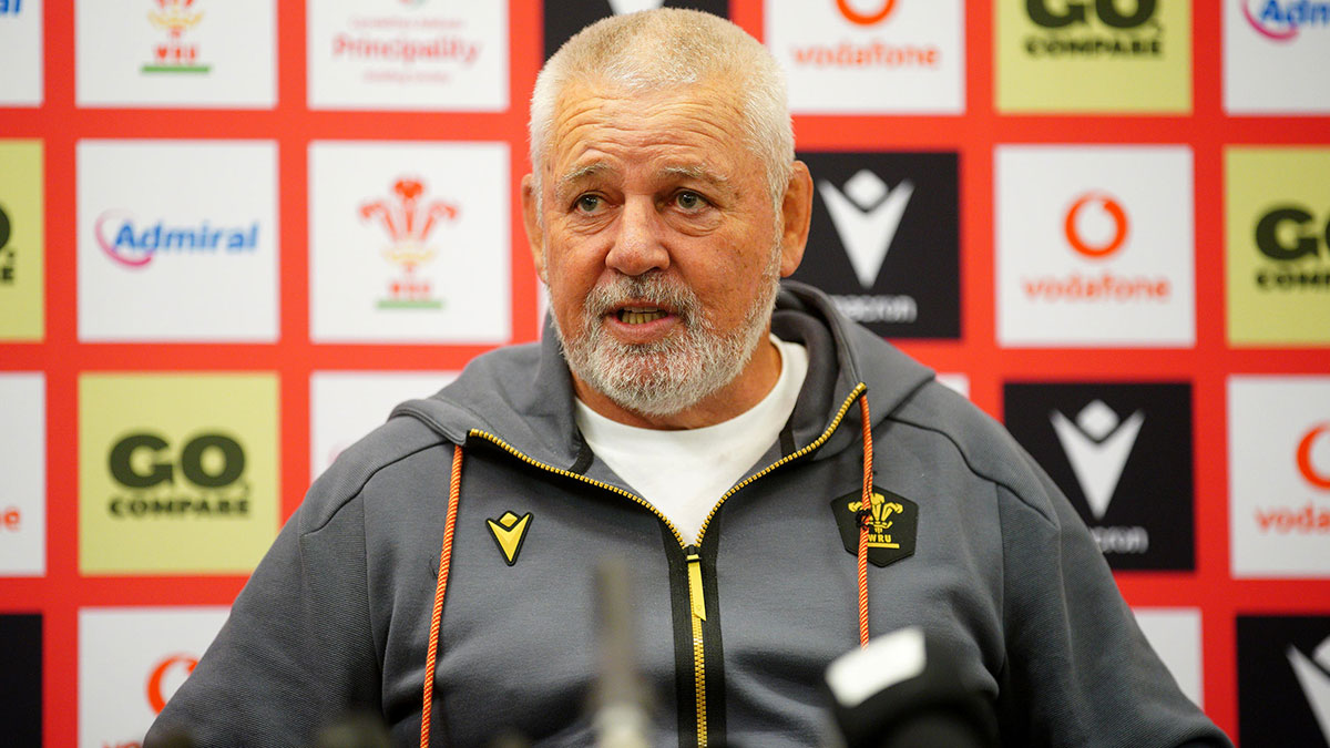 Warren Gatland speaks to the media