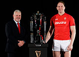 Warren Gatland standing next to Alun Wyn Jones at 2019 Six Nations launch