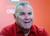 Wayne Pivac at a Wales press conference